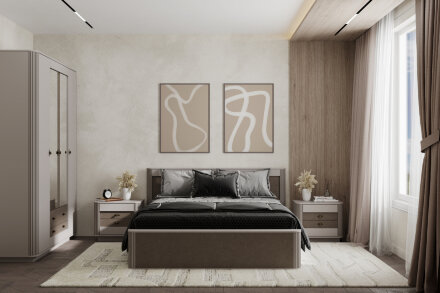 Модульная спальня Фантазия, Кашемир патина  