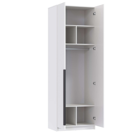 Шкаф 2-х створчатый 67.14 Брандо, МДФ белый (h 238 см)  