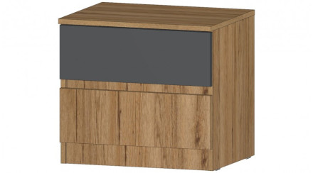 Тумба прикроватная Ленора, Дуб вотан/Графит 