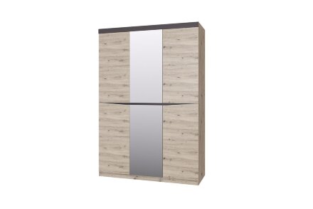Шкаф 3-х дверный ШР-3 (с зеркалом) Тиана, Дуб Бонифаций/Вольфрам 