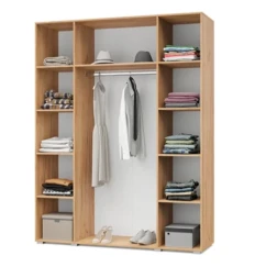 Шкаф четырехстворчатый В40 Виора, Дуб золотой/графит